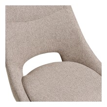 Esszimmerstuhl >Dokka< (2er-Set) 360° Drehfunktion, in Sand - 52x87,5x57,5 (BxHxT)