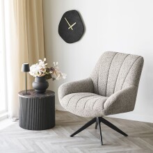 Sessel >Grandola< 360° Drehfunktion, in Grau - 81x93x84cm (BxHxT)