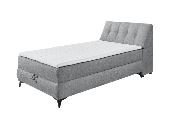 Boxbett >ATLANTIS 6< 120x200 cm Liegefläche, Bezug grey - 125x102x240cm (BxHxT)