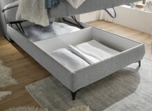 Boxbett >ATLANTIS 6< 120x200 cm Liegefläche, Bezug grey - 125x102x240cm (BxHxT)