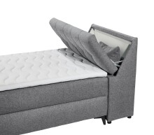 Boxbett >ATLANTIS 6< 120x200 cm Liegefläche, Bezug dark grey - 125x102x240cm (BxHxT)