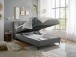 Boxbett >ATLANTIS 6< 120x200 cm Liegefläche, Bezug dark grey - 125x102x240cm (BxHxT)