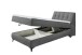 Boxbett >ATLANTIS 6< 120x200 cm Liegefläche, Bezug anthrazit - 125x102x240cm (BxHxT)