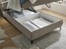 Boxbett >ATLANTIS 6< 120x200 cm Liegefläche, Bezug espresso - 125x102x240cm (BxHxT)