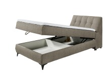 Boxbett >ATLANTIS 6< 120x200 cm Liegefläche, Bezug espresso - 125x102x240cm (BxHxT)