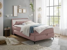 Boxbett >ATLANTIS 6< 120x200 cm Liegefläche, Bezug flamingo - 125x102x240cm (BxHxT)