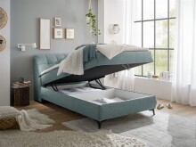 Boxbett >ATLANTIS 6< 120x200 cm Liegefläche, Bezug mint - 125x102x240cm (BxHxT)