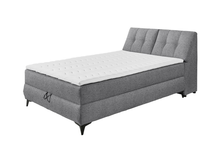 Boxbett >ATLANTIS 6< 140x200 cm Liegefläche, Bezug dark grey - 145x102x240cm (BxHxT)