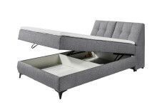Boxbett >ATLANTIS 6< 140x200 cm Liegefläche, Bezug dark grey - 145x102x240cm (BxHxT)
