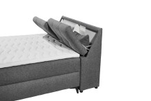 Boxbett >ATLANTIS 6< 140x200 cm Liegefläche, Bezug anthrazit - 145x102x240cm (BxHxT)