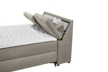 Boxbett >ATLANTIS 6< 140x200 cm Liegefläche, Bezug in sand - 145x102x240cm (BxHxT)