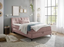 Boxbett >ATLANTIS 6< 140x200 cm Liegefläche, Bezug in flamingo - 145x102x240cm (BxHxT)