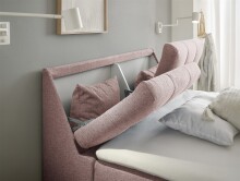 Boxbett >ATLANTIS 6< 140x200 cm Liegefläche, Bezug in flamingo - 145x102x240cm (BxHxT)