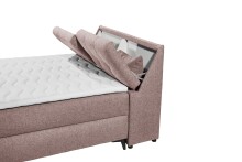 Boxbett >ATLANTIS 6< 140x200 cm Liegefläche, Bezug in flamingo - 145x102x240cm (BxHxT)