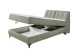 Boxbett >ATLANTIS 6< 140x200 cm Liegefläche, Bezug in olive - 145x102x240cm (BxHxT)
