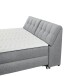 Boxbett >ATLANTIS 6< Liegefläche 180x200 cm, Bezug in grey - 185x102x240cm (BxHxT)