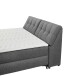 Boxbett >ATLANTIS 6< Liegefläche 180x200 cm, Bezug in anthrazit - 185x102x240cm (BxHxT)