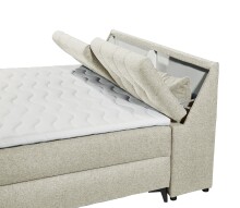 Boxbett >ATLANTIS 6< Liegefläche 180x200 cm, Bezug in Ivory - 185x102x240cm (BxHxT)