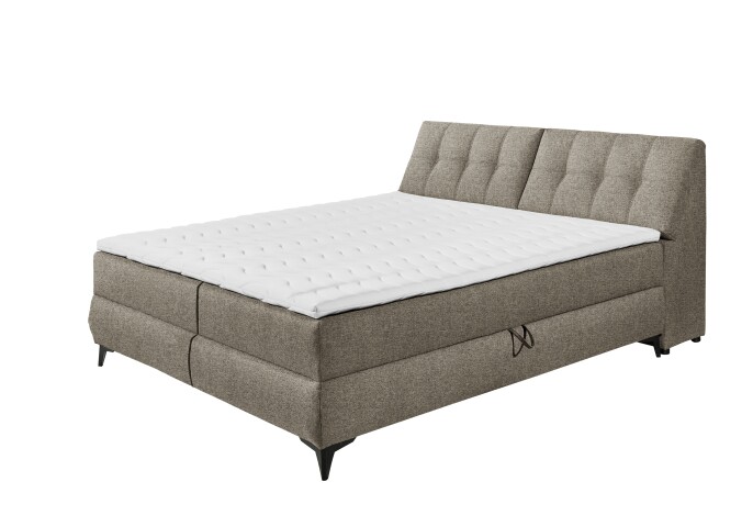 Boxbett >ATLANTIS 6< Liegefläche 180x200 cm, Bezug in espresso - 185x102x240cm (BxHxT)