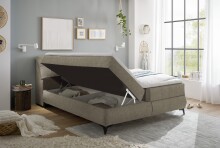 Boxbett >ATLANTIS 6< Liegefläche 180x200 cm, Bezug in espresso - 185x102x240cm (BxHxT)