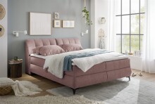 Boxbett >ATLANTIS 6< Liegefläche 180x200 cm, Bezug in flamingo - 185x102x240cm (BxHxT)