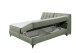 Boxbett >ATLANTIS 6< Liegefläche 180x200 cm, Bezug in olive - 185x102x240cm (BxHxT)