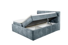 Boxbett >AVIDANO 6< 180x200 cm Liegefläche, Bezug in smoke blue - 203x123x213 (BxHxT)