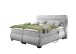 Boxspringbett >EVOLUTION< Liegefläche 180x200cm, Motorverstellung, silver - 210x122x220 (BxHxT)