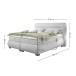 Boxspringbett >EVOLUTION< Liegefläche 180x200cm, mit Motor, dark grey - 210x122x220 (BxHxT)