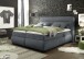 Boxspringbett >EVOLUTION< Liegefläche 160x200cm, Motor, Bezug anthrazit - 190x122x220 (BxHxT)