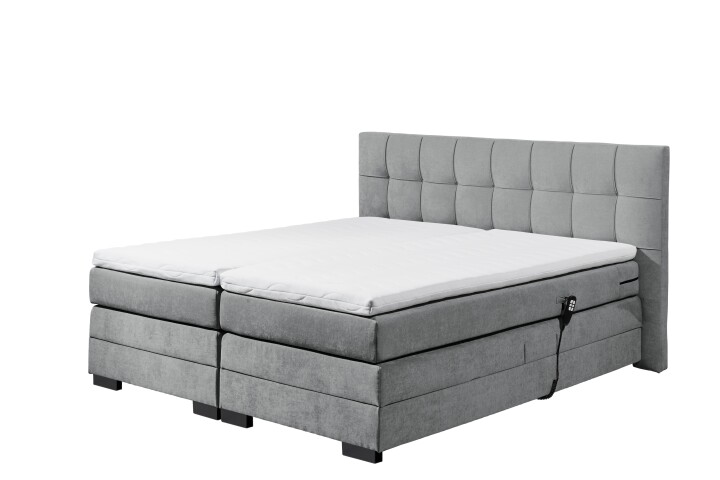 Boxspringbett >TALENA< Liegefläche 180x200, Motorverstellung, anthrazit - 202x113x211 (BxHxT)