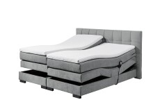 Boxspringbett >TALENA< Liegefläche 180x200, Motorverstellung, anthrazit - 202x113x211 (BxHxT)
