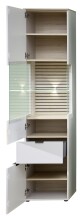 Vitrine >Ina< in Cashmere / Riva Eiche Dekor -...