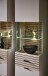 Vitrine >Ina< in Cashmere / Riva Eiche Dekor - 45x200x36cm (BxHxT)