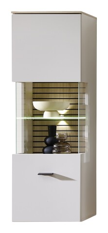 Hängevitrine >Ina< in Cashmere / Riva Eiche Dekor - 40x124x36cm (BxHxT)