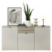 Sideboard >Ina< in Cashmere / Riva Eiche Dekor - 90x180x45cm (BxHxT)