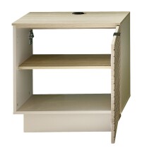 Lowboard >Ina< in Cashmere / Riva Eiche Dekor - 60x51/62x44cm (BxHxT)