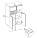 Highboard >Ina< in Cashmere / Riva Eiche Dekor - 125x84x45cm (LxBxT)