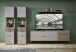 Wohnwand >Ina< (4-teilig) in Riva Eiche Dekor / Cashmere - 245x200x44 (BxHxT)