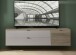 Wohnwand >Ina< (2-teilig) in Riva Eiche Dekor / Cashmere - 200x51x44 (BxHxT)