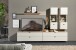 Wohnwand >Ina< (5-teilig) in Cashmere / Riva Eiche Dekor - 280x185x44cm (BxHxT)