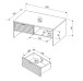 Couchtisch >Ina< in Cashmere / Riva Eiche Dekor, Spanplattte - 110x44x65 (BxHxT)