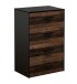 Schubkastenkommode >Texas< in schwarzstahl / texas oak - 60x97x41 (BxHxT)