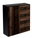 Kommode >Texas< in schwarzstahl / texas oak, Holzwerkstoff - 118x97x41cm (BxHxT)
