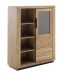 Wohnwand >Greno< (3-teilig) in Wildeiche - 134x142x54 (BxHxT)