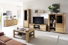 Wohnwand >Greno< (3-teilig) in Wildeiche - 235x200x54 (BxHxT)