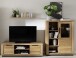 Wohnwand >Greno< (3-teilig) in Wildeiche, teilmassiv - 275x142x54cm (BxHxT)