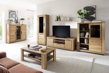 Wohnwand >Greno< (3-teilig) in Wildeiche - 367x200x54 (BxHxT)