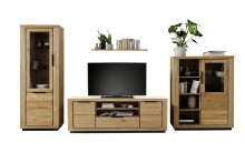 Wohnwand >Greno< (2-teilig) in Wildeiche - 295x142x54 (BxHxT)