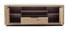 Wohnwand >Greno< (2-teilig) in Wildeiche - 295x142x54 (BxHxT)